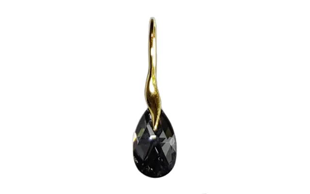 Facet Drop Ørering Crystal Silver Night Guld