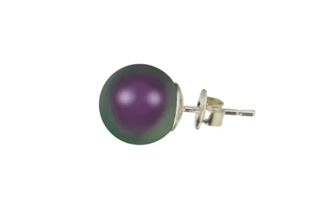 Klassisk Perleørering I Crystal Iridescent Purple