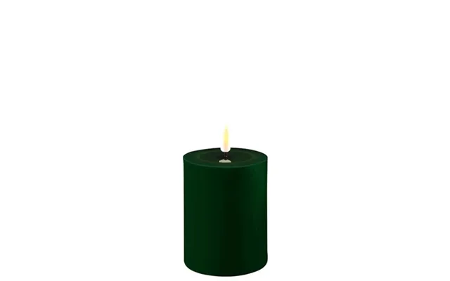 Mørk Grønne Led Bloklys - Ø 7,5 Cm X 10 Cm