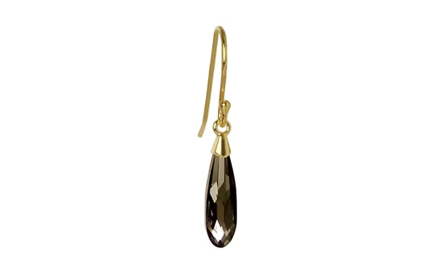 Raindrop Ørering Crystal Silver Night Guld