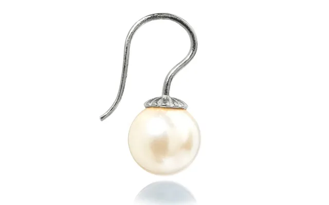 Romantic Ørering Crystal Creme Sølv