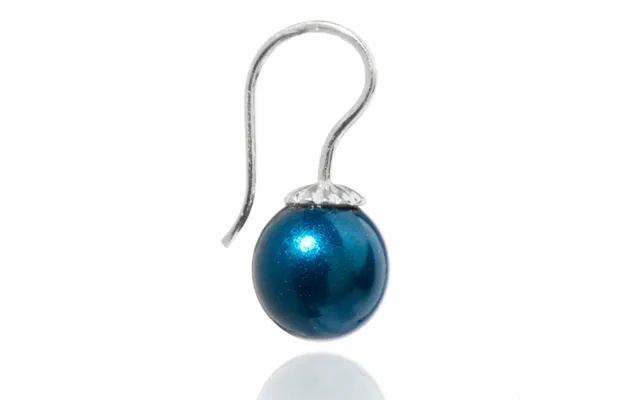 Romantic Ørering Crystal Petrol Sølv