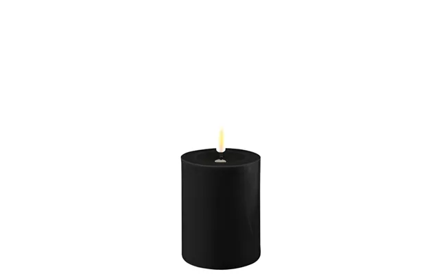 Sorte Led Bloklys - Ø 7,5 Cm X 10 Cm