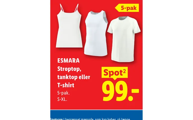 Esmara Stroptop, Tanktop Eller T-shirt