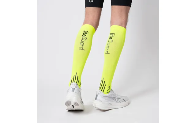 Shin-tech Grip Running Sock - Neon Yellow