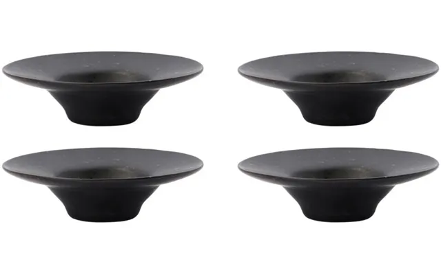 Æggebæger Sæt 4 House Doctor Pion Stentøj Sort Brun Ø9 X H2,2 Cm