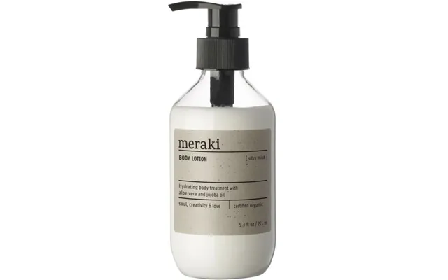 Bodylotion Meraki Silky Mist - Luksuriøs Kropslotion Med Aloe Vera, Jojoba & Kakaosmør, Cosmos Øko