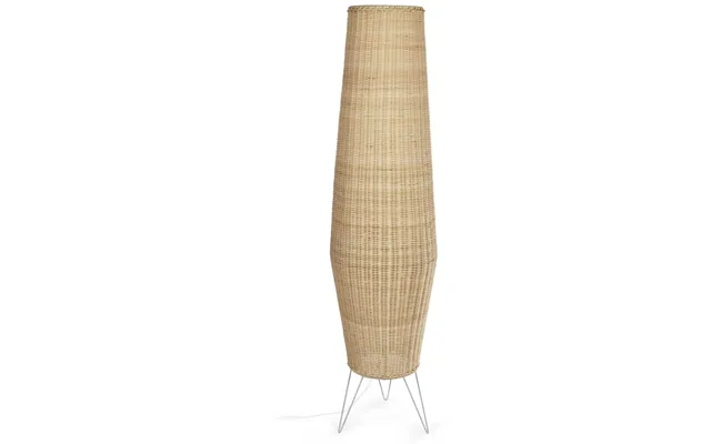 Bord- Og Gulvlampe Kave Home Kamaria Natur Rattan H120 X B32 Cm Metal Stel Rustik Kolonial