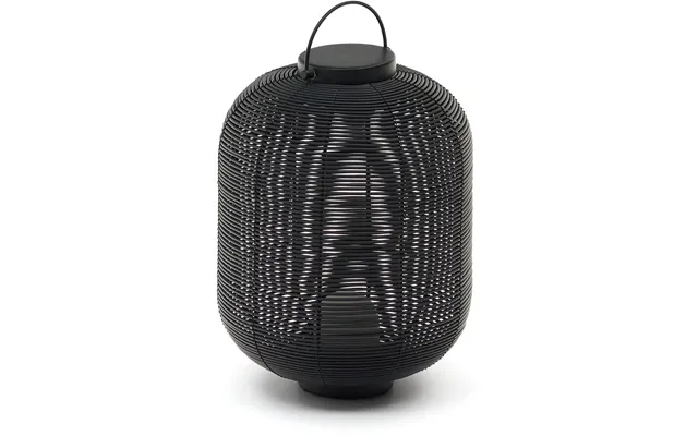 Bordlampe Kave Home Saranella Polyrattan Usb-genopladelig Led-lampe Sort Med Justerbar Belysning