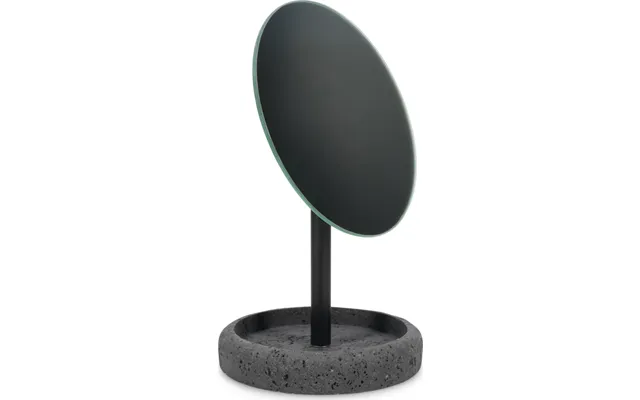 Bordsspejl S P Collection Suds Ø13 H23 Cm Grå Polyresin Fod Med Integreret Bakke