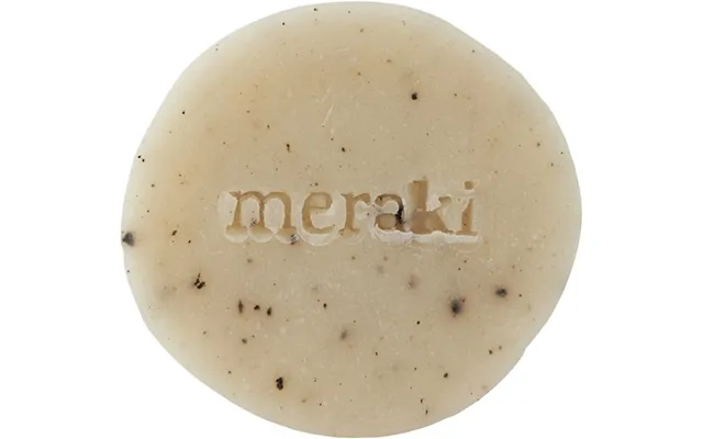 Håndsæbe Meraki Sesame Scrub Sæbebar 20g Elfenben Med Snor - Skånsom Eksfoliering Med Grøn Mynte