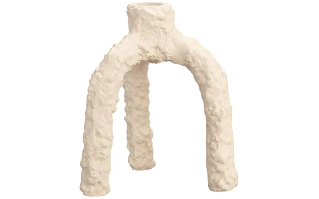 Lysestage Dutchbone Cruz Perlemor Aluminium H16 Cm Håndlavet Trebenet Skulpturel