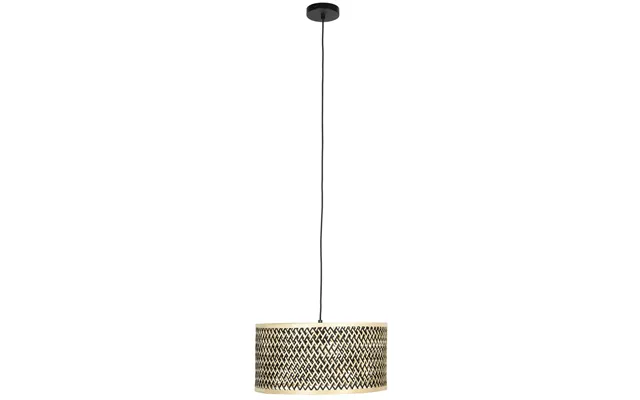 Pendel- Hængelampe Studio White Isla Ø33 X H153 Cm Bambustræ Perlemor Dæmpbar E27-fatning