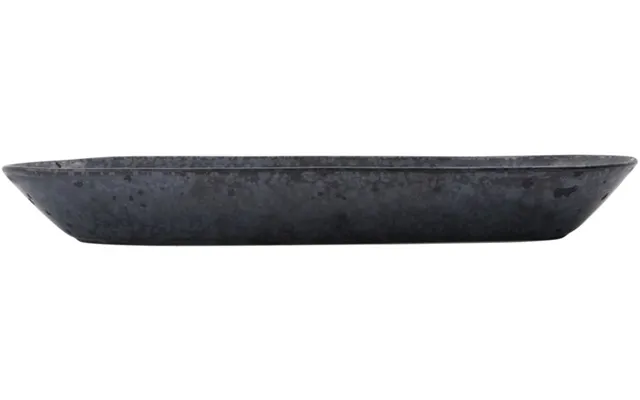 Serveringsfad Serveringsbræt House Doctor Pion I Sort Stentøj 35 X 11 X 4,5 Cm Med Oxideret Glasur