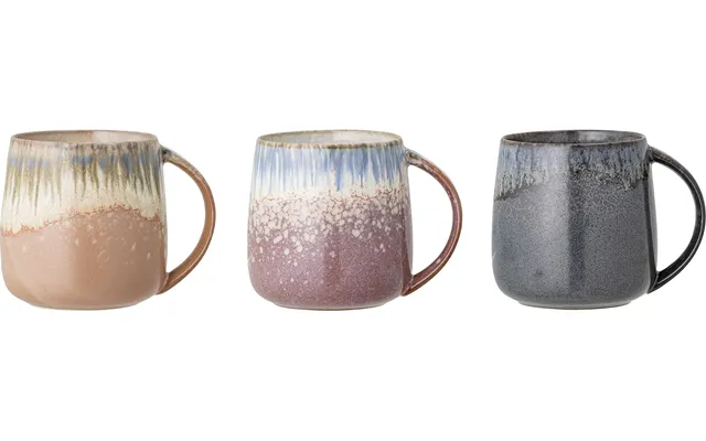 Stentøjskrus Creative Collection Cloe Unikt Håndlavet Kaffekrus & Tekop Ø9,5 X H10 Cm Multifarvet