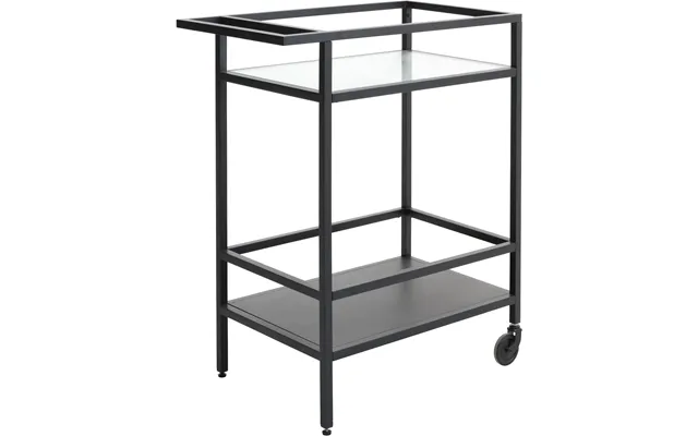 Trolley Nordique Design Bronco - Sort Serveringsvogn I Metal Og Hærdet Glas, 3 Niveauer