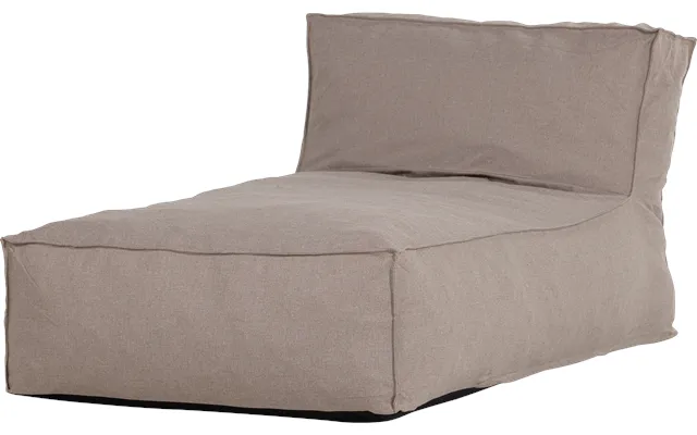 Udendørs Liggestol Hvilestol Woood Collection - Polstret Polyester Olefin, Sandfarvet, H80xb175xd95 Cm