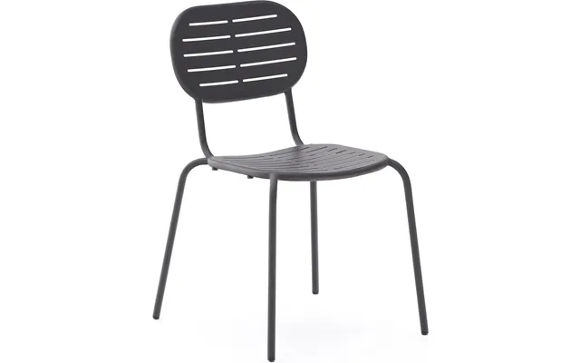 Udendørs Stabelbar Spisebordsstol Kave Home Brai Mørkegrå Galvaniseret Stål H81ã B53ã D60 Cm