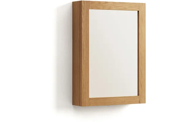 Vægspejl Kave Home Plubia I Massivt Flegt-teak Med Hylder H70ã 50ã 14 Cm