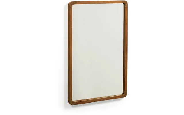 Vægspejl Kave Home Shamel 70 X 45 Cm Massivt Teaktræ Natur Rustik Kolonial Stil