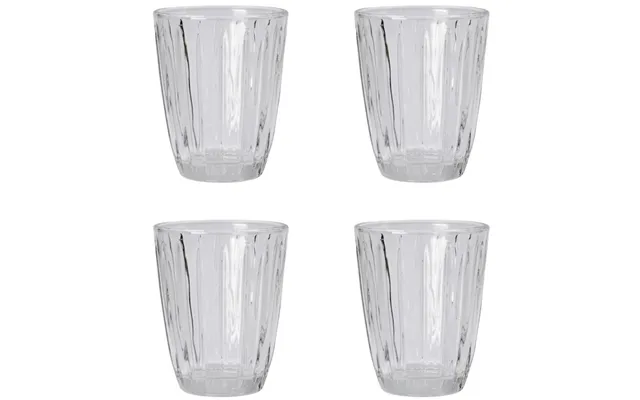 Vandglas Nicolas Vahé Groove Ø8 X 10 Cm - Håndlavet Riflet Klart Glas