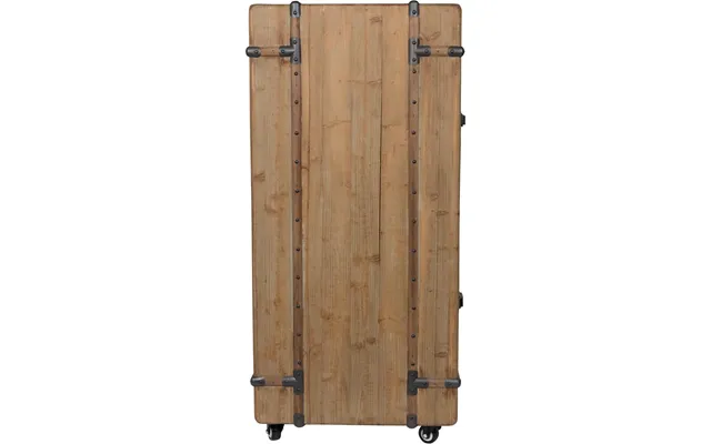 Vinskab Dutchbone Lico Nougat Grantræ Jern Med Skuffe H109 X B50 X D50 Cm Vinreol
