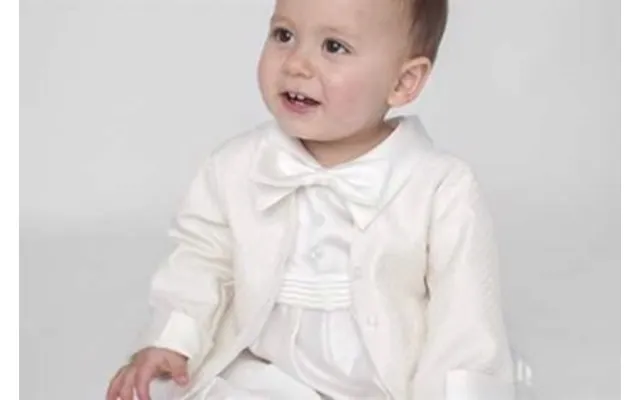 Baby Jakkesæt Lille Esekild, Ivory - Dåbs Jakkesæt Eller Lille Brudesvend