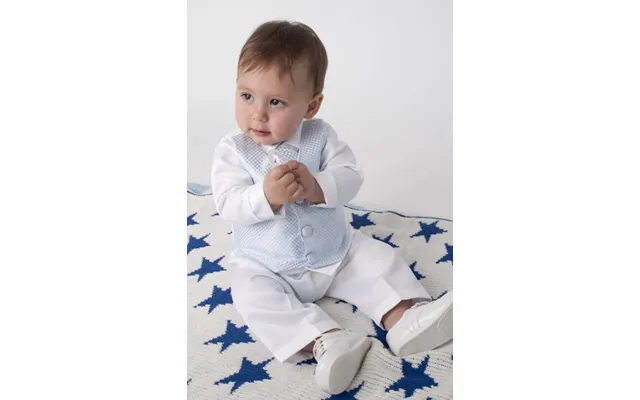 Baby Jakkesæt Lille Tristan, Lyseblå - Dåbs Jakkesæt Eller Lille Brudesvend