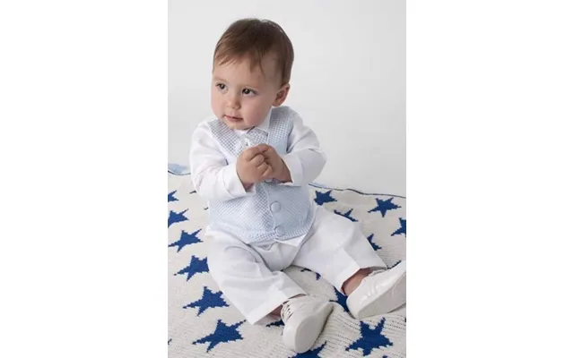Baby Jakkesæt Lille Tristan, Lyseblå - Dåbs Jakkesæt Eller Lille Brudesvend