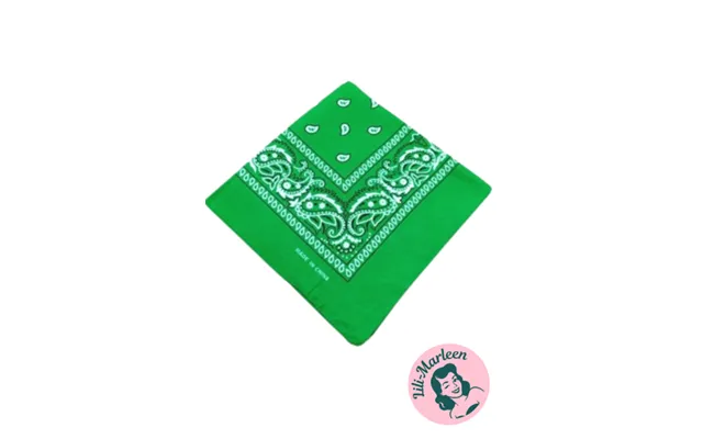 Bandana - Grøn Med Klassisk Mønster