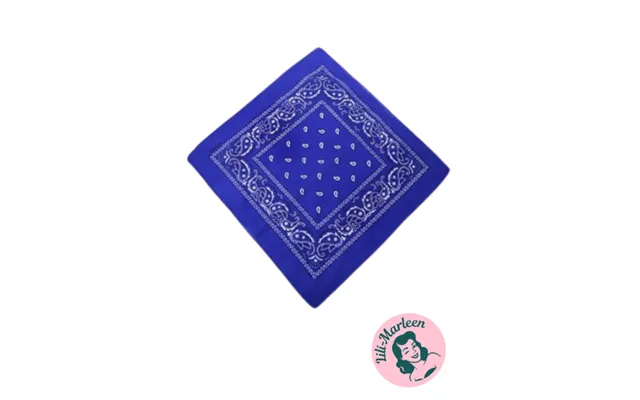 Bandana - Kongeblå Med Klassisk Mønster