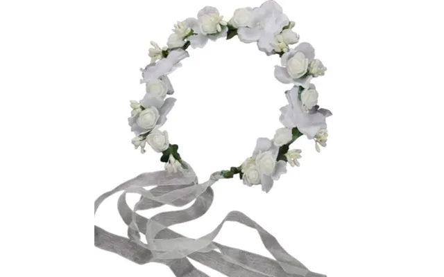 Blomsterkrans Med Blomster Og Roser - Off-white