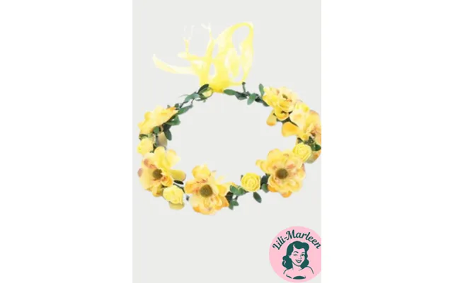 Blomsterkrans Med Roser Og Blomster - Gul