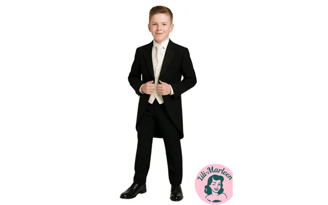 Børne Smoking Ludvig, Sort Ivory - Premium Collection, Smoking Til Børn I 5 Dele