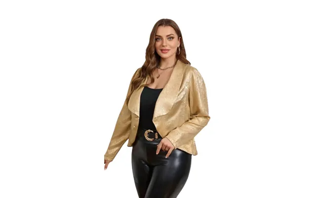Bolero Jakke Med Lange Ærmer - Guld