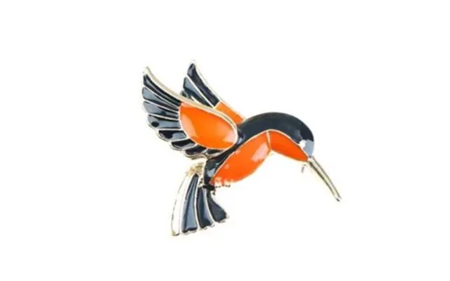 Broche - Fugl I Orange Sort