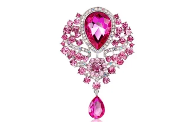Broche - Stor Dråbe, Pink