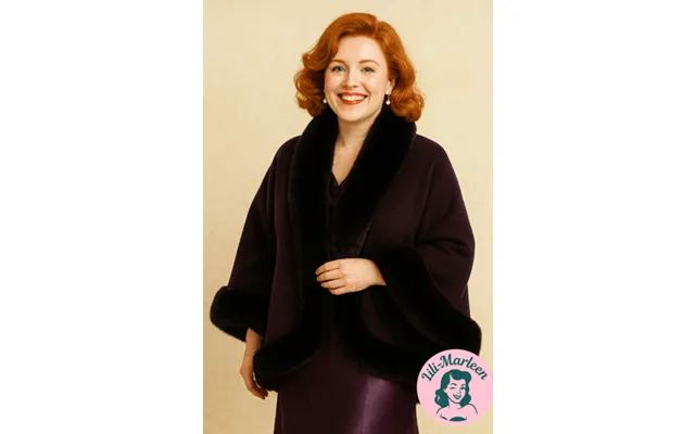 Cape Miss Violet Elegant Faux Fur Cape I Dyb Lilla