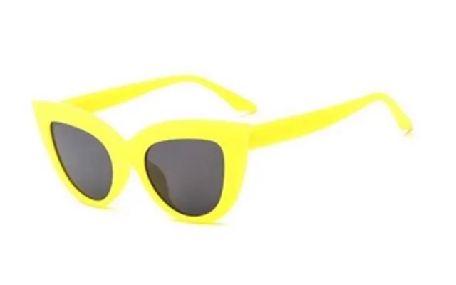 Cateye Solbriller, Bred Kant - Gule