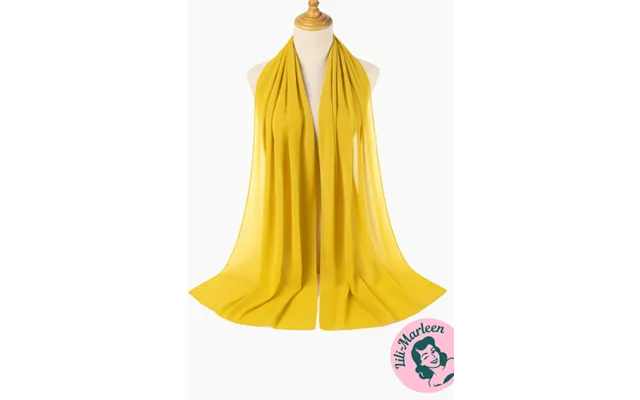 Chiffon Sjal - Gul