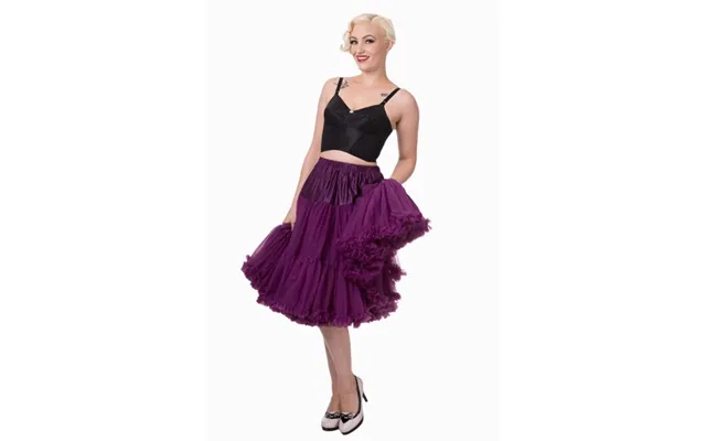 Deluxe Petticoat Skørt, Blomme - Langt