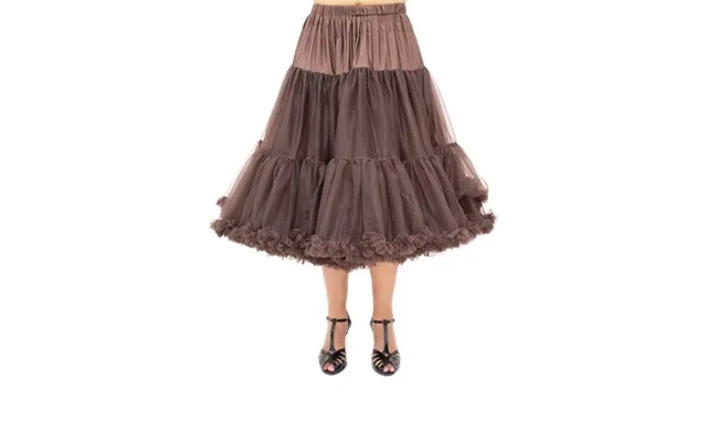 Deluxe Petticoat Skørt, Chokolade - Langt