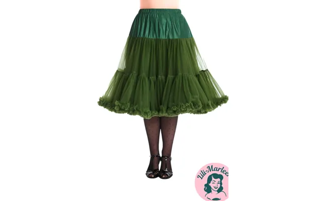 Deluxe Petticoat Skørt, Forrestgreen - Langt