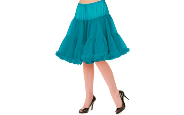 Deluxe Petticoat Skørt, Kort - Turkis