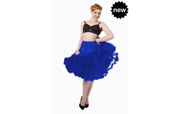 Deluxe Petticoat Skørt, Royal Blå - Langt