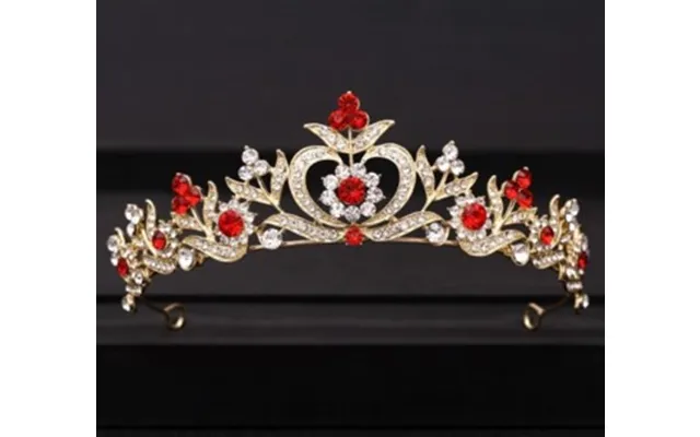 Diadem Til Voksne Golden Red Bride - Vi Elsker Tilbehør