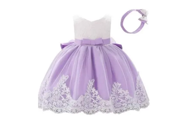 Festkjole Til Baby Little Emilie - Lys Lilla