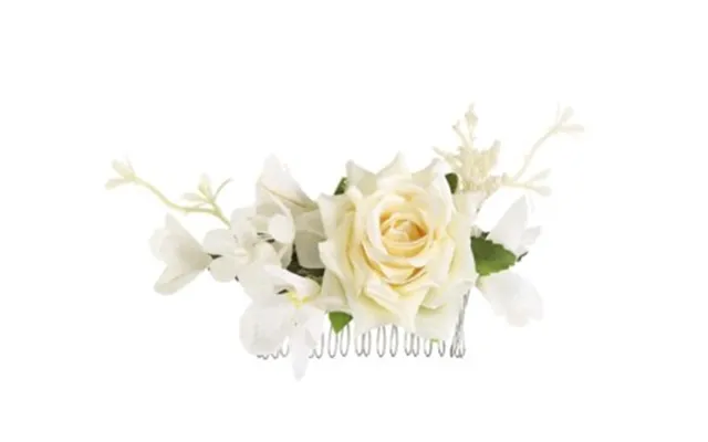 Hårkam Med Offwhite Rose Og Flora