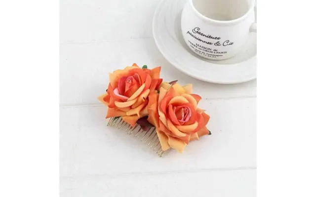Hårkam Med Roser - Champagne Peach