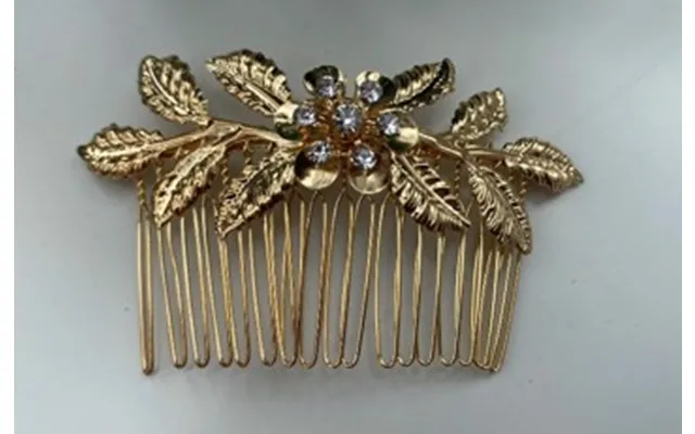 Hårkam Smuk Hårkam - Guld Med Blomst